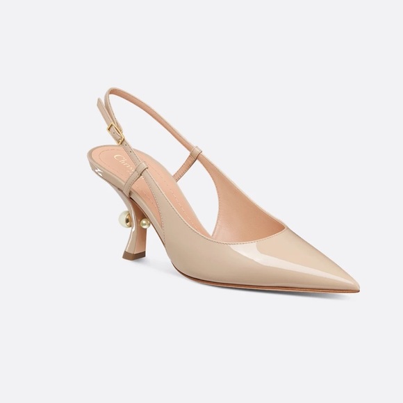 Dior Tribales Slingback Pump Nude Patent Calfskin